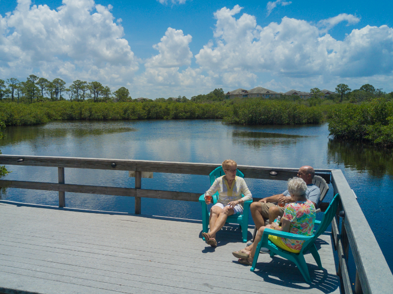 our deck on the double bank river is one of the great amenities