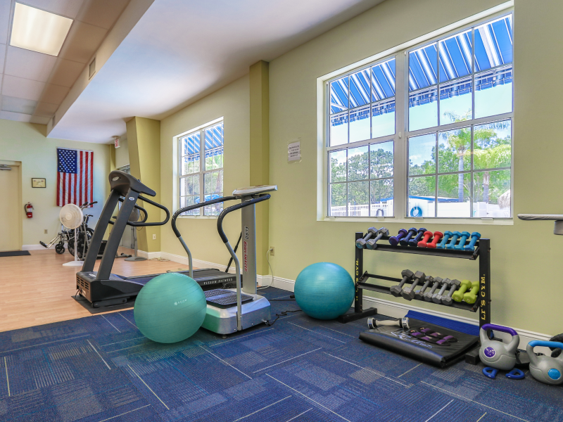 workout area in our clubhouse