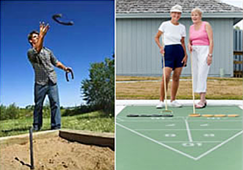 athletics include shuffleboard & horseshoes